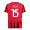 Officiële Voetbalshirt + Korte Broek AC Milan Jovic 15 Thuis 2024-25 - Kids